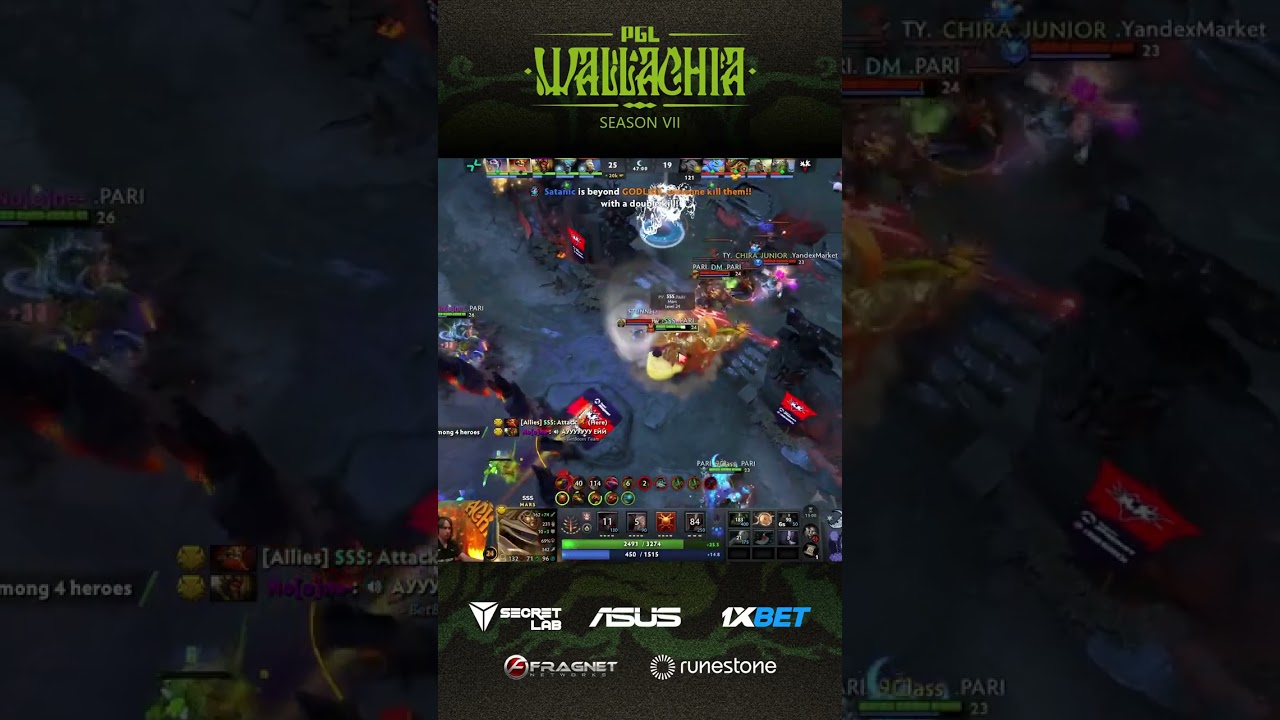 satanic takes over the fight with a brutal TRIPLE KILL #pgl #wallachia #dota2
