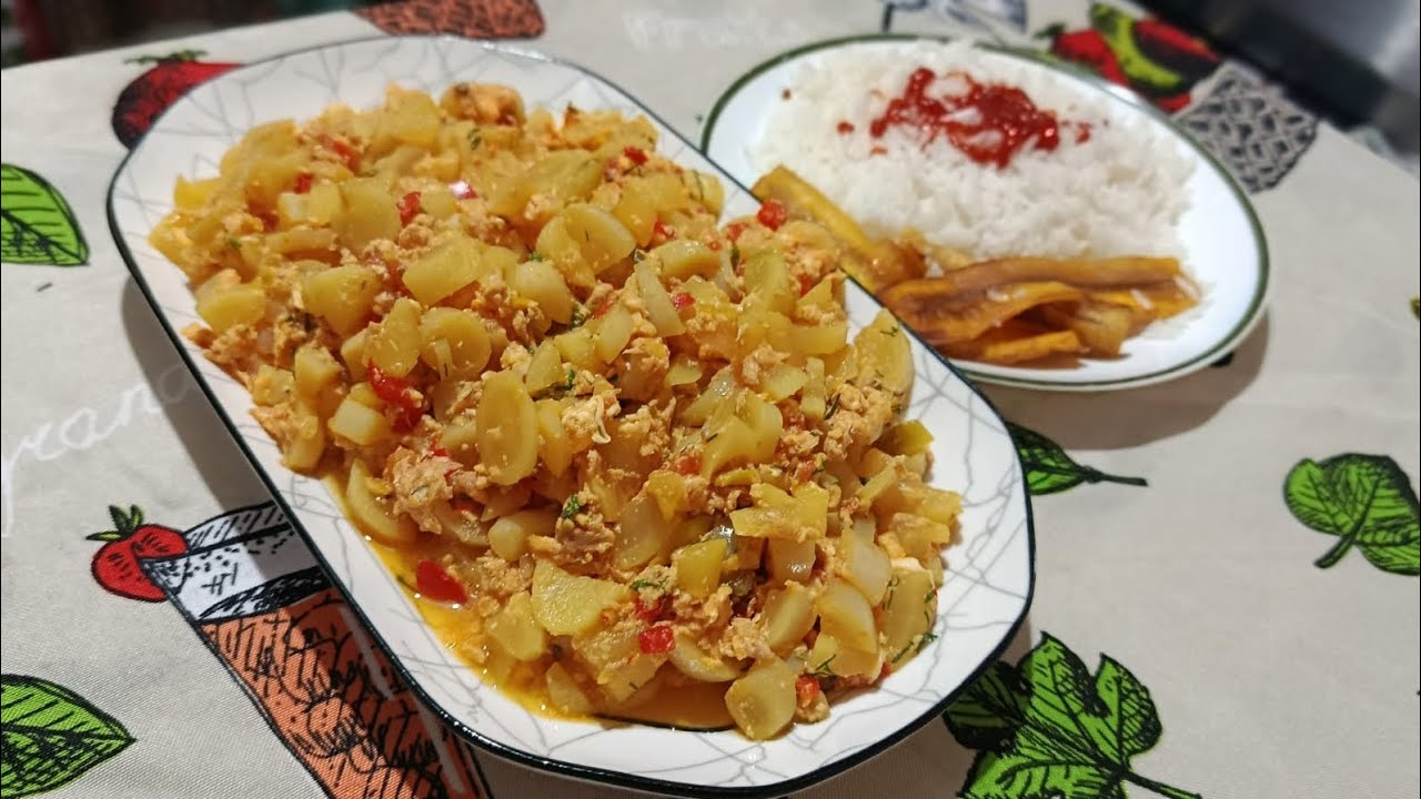 PREPARE OLLUCOS CON HUEVO Y ATÚN/ NUBIA RECETAS FÁCILES.