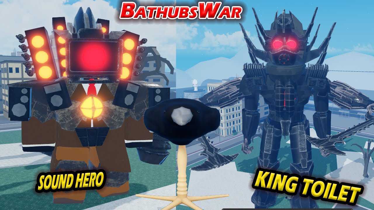 Cómo conseguir a SOUND HERO y KING TOILET en Bathubs War // Roblox