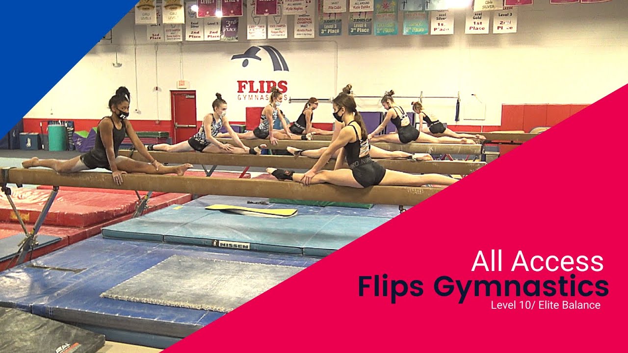 Гимнастика с полным доступом Flips | Балансирование 10 уровня с Elite
