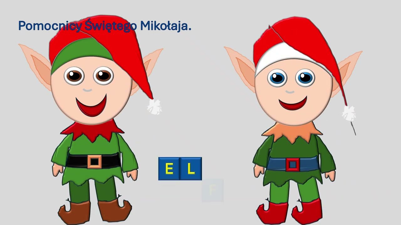 Film edukacyjny dla dzieci - zagadki dla dzieci. Święty Mikołaj dla dzieci.  Litery i głoski.