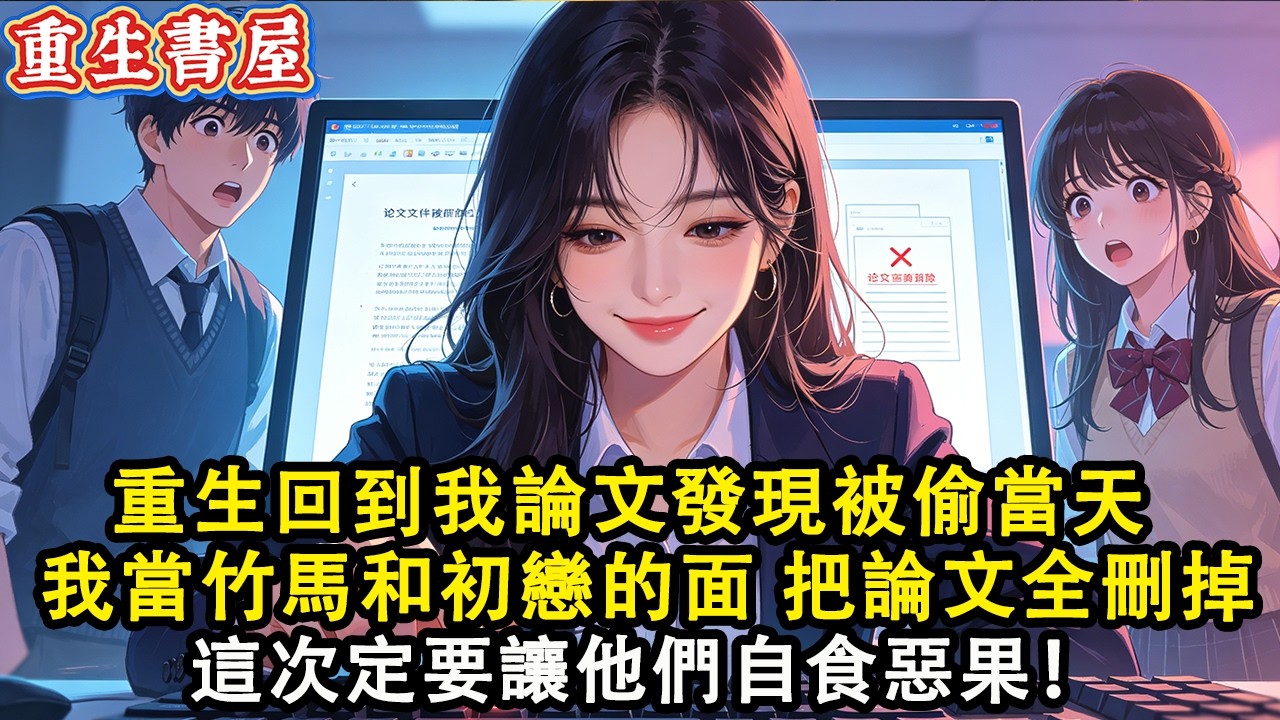 【重生爽文】重生回到我論文發現被偷當天  我當著竹馬和他初戀的面 笑著把論文全部刪掉  這次定要讓他們自食惡果！#小說 #重生 #爽文#動漫 #故事 #動畫