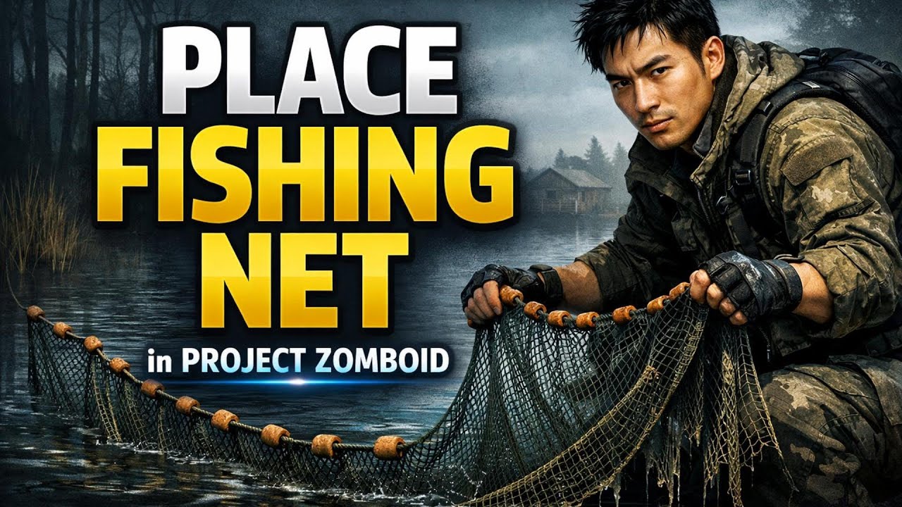 How to PLACE FISHING NET in Project Zomboid (Step by Step)
