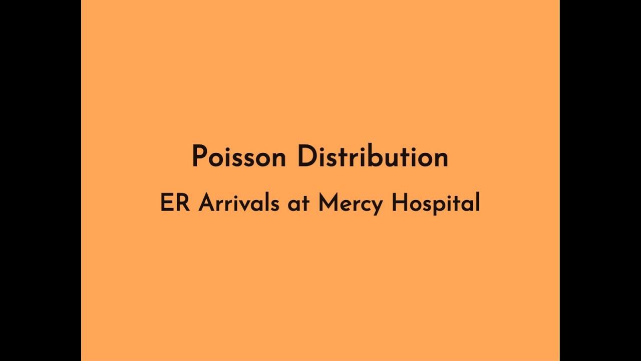 Poisson Distribution Worked Example (ER Arrivals at Mercy hospital