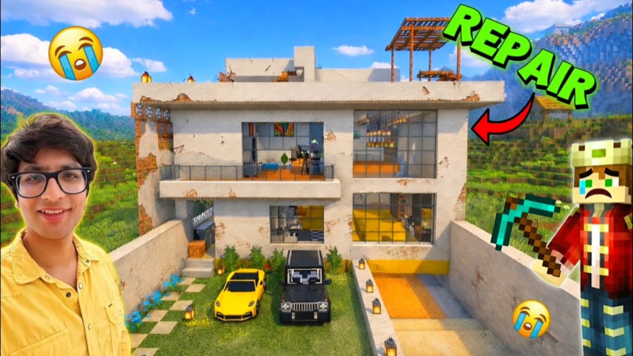 REPAIRING Sourav Joshi House in MINECRAFT! 🔥