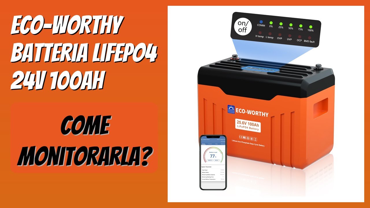 RECENSIONE (2026) : ECO-WORTHY Batteria LiFePO4 24V 100Ah. DETTAGLI