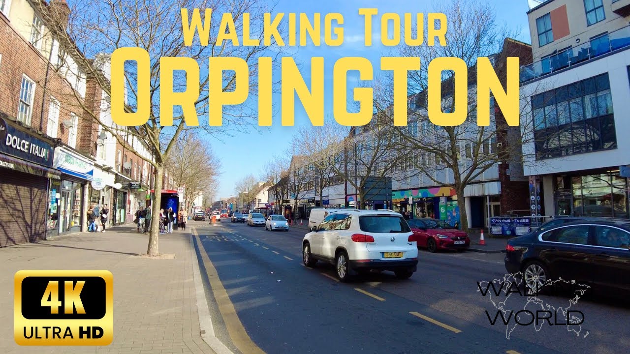 Walking Tour of Orpington Kent | High Street, Walnuts Shopping Centre & Historic Sites | 4K 60FPS