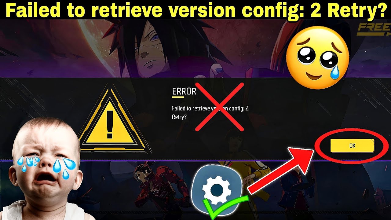 Free Fire Max Error Failed To Retrieve Version Config 2 Retry//FF Failed to retrieve version Problem