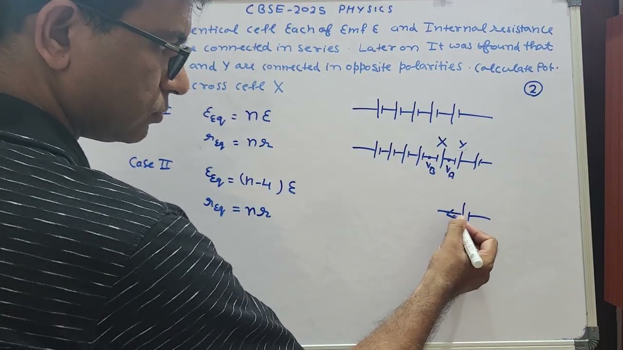 n identical cells each of emf E and internal resistance r are connected in series .later on it was