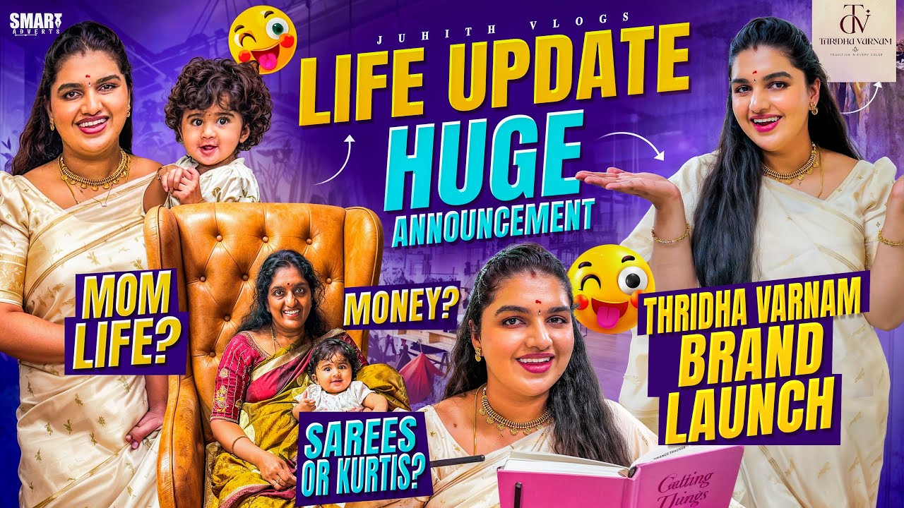 Huge Announcement🎉Very Special Brand Launch😍|Life Update & Mom Life|Juhith Vlogs| @ThridhaVarnam 