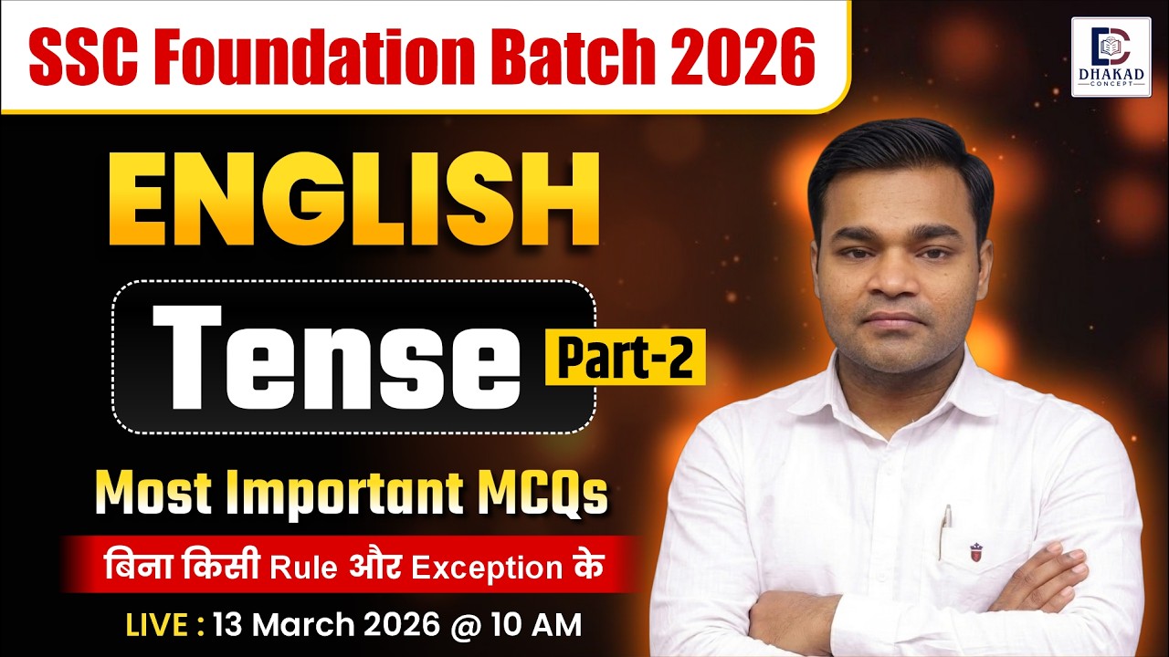 SSC Foundation Batch 2026 | English Tense |  Live Class by Himanshu Sir
