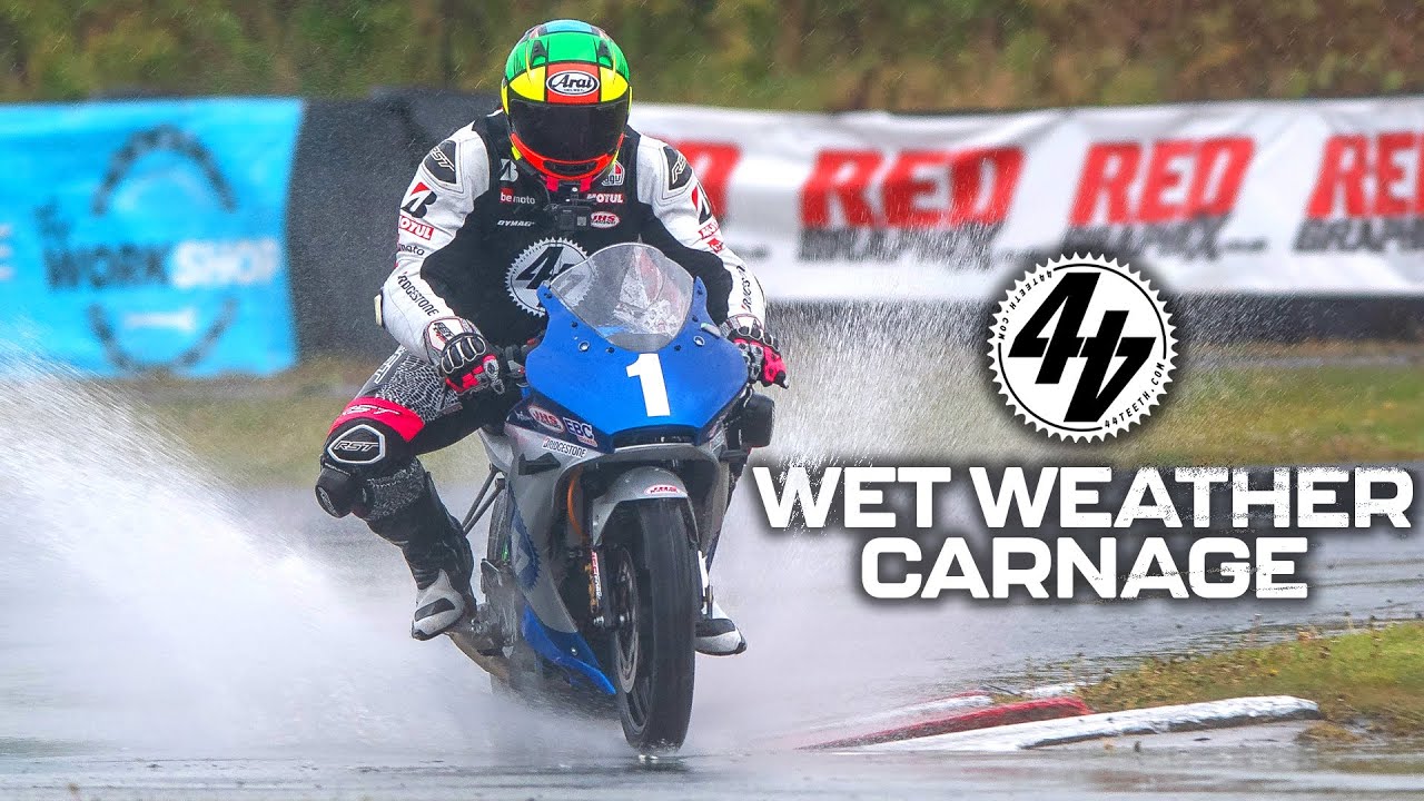 THE WETTEST RACE EVER + BIKE ON FIRE!