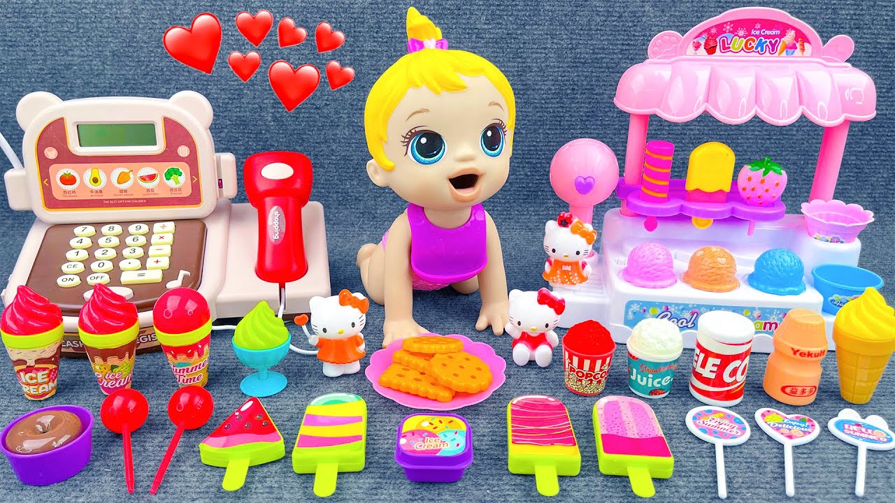 25 Minutes Satisfying With Unboxing Pink Ice Cream Shop Playset 