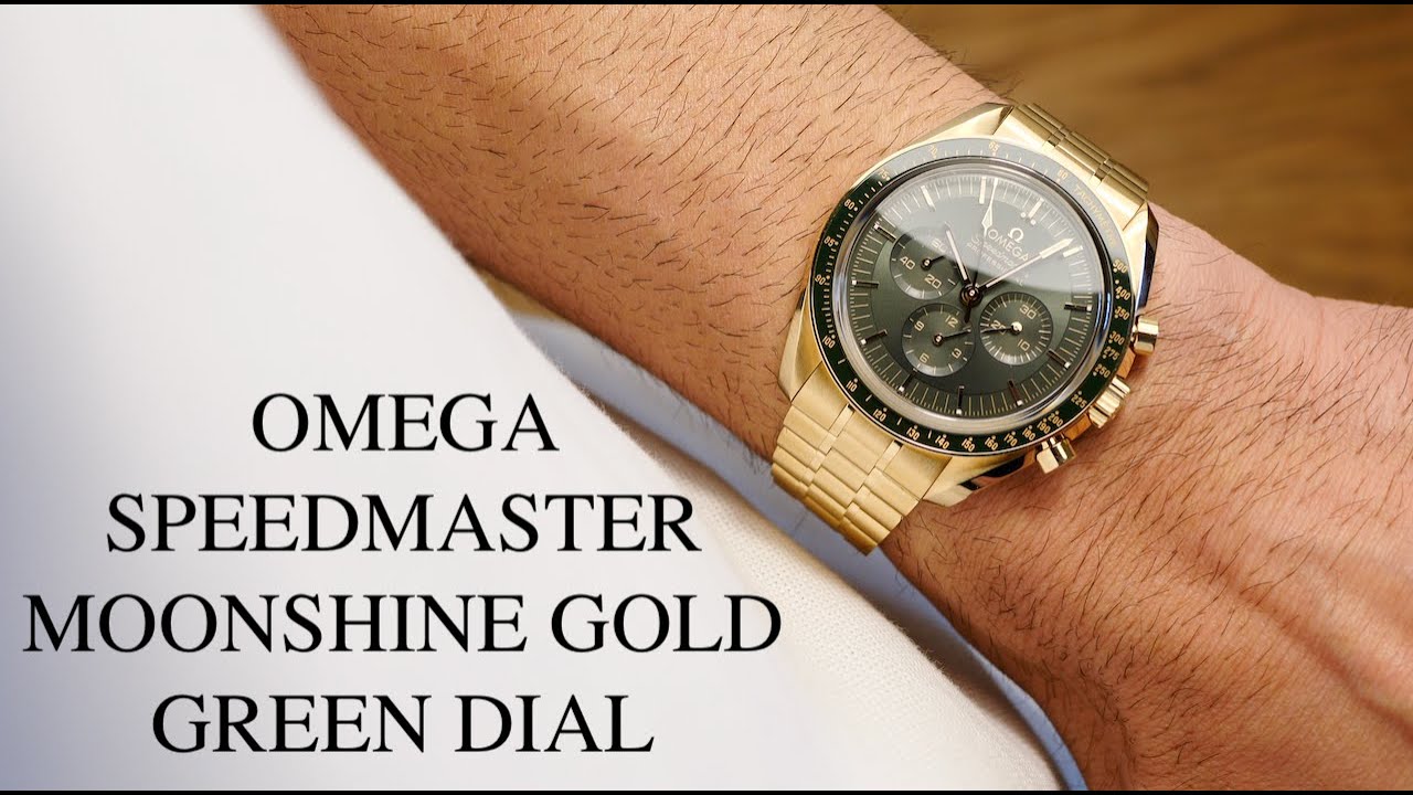 [4K] Omega Speedmaster Moonshine gold Green Dial Hands-On Review & Wrist Shots | Hafiz J Mehmood