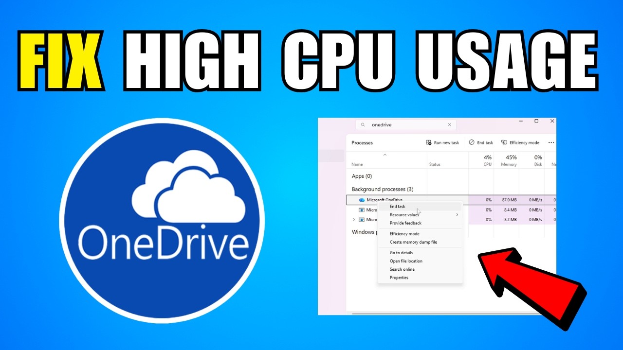 How To Fix High CPU Usage In OneDrive (2026) (New Update)