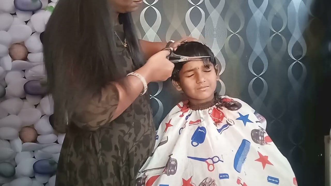 school girl hair cutting / long to short hair cutting / हेयरकट करना सीखें cut baby girl haircut