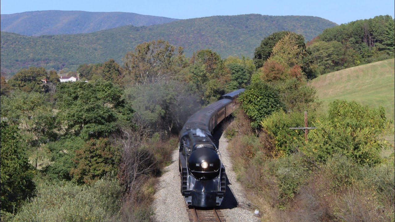 [HD] Chasing the Shenandoah Valley Limited (N&W Class J #611) (Goshen, VA - Staunton, VA) (10.13.23)