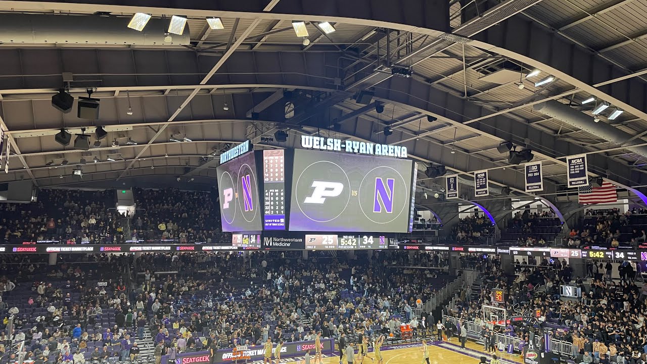 NU Men’s BasketBall 2025-2026 Intro Video And Starting LineUps vs. Purdue BoilerMakers