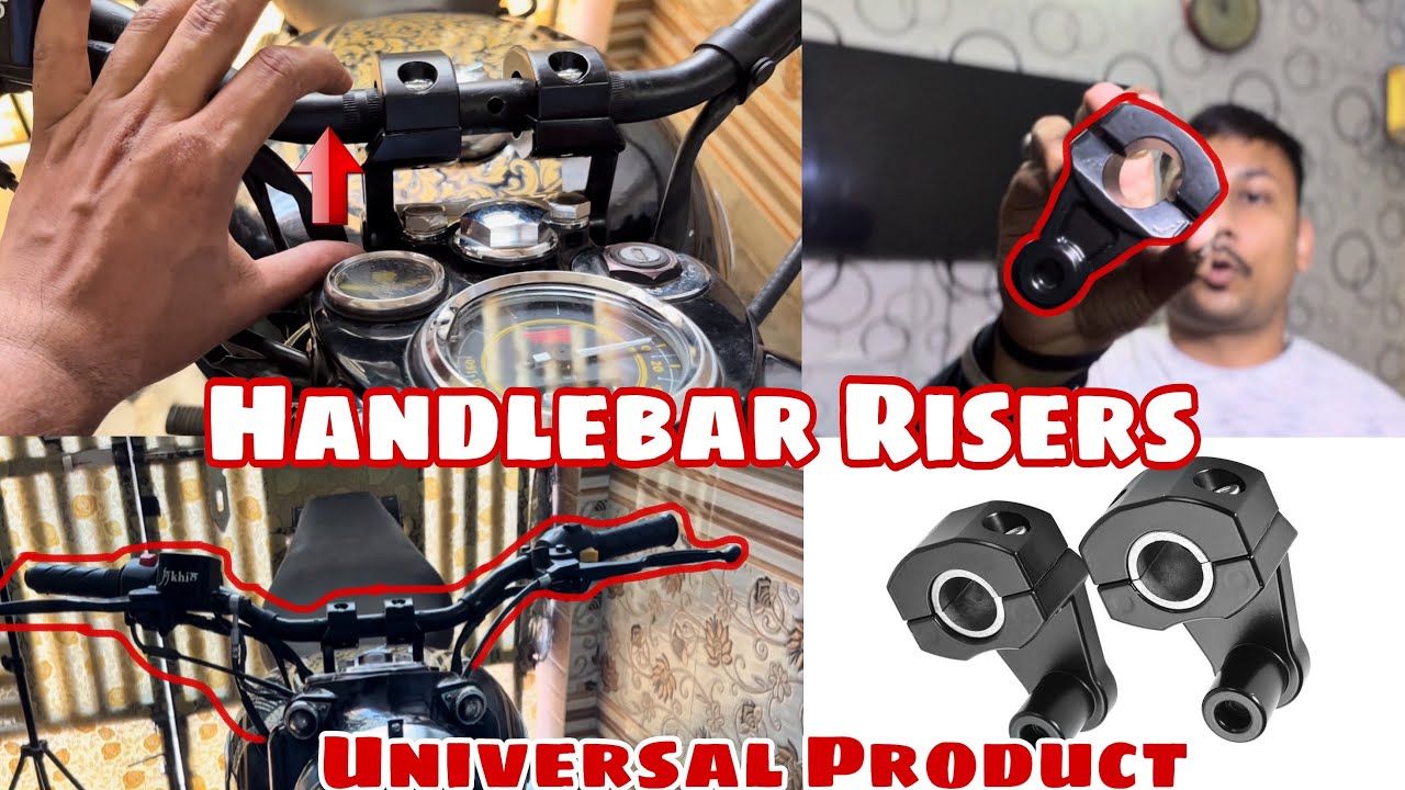 Handlebar Risers | Universal Product For All bikes 🏍️ | Bullet Converted into Harley | Part - 04