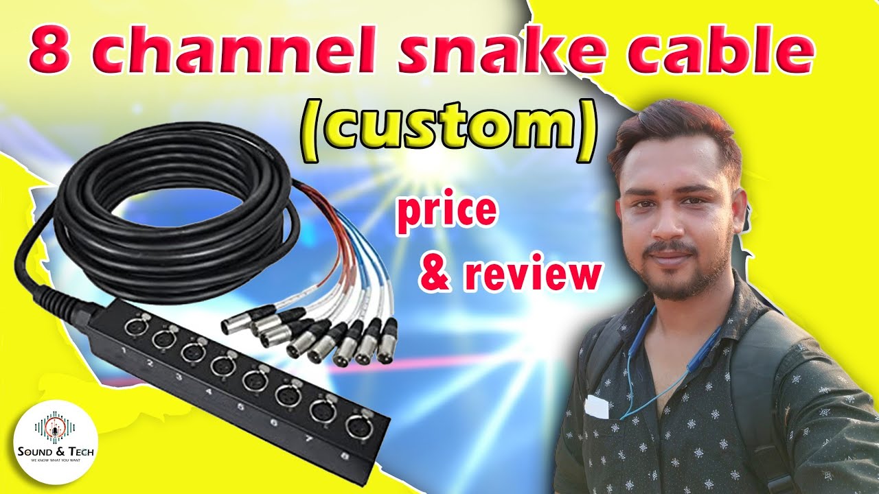 8 channel snake microphone cable custom made 45 foot price &review || stage snake cable ||sound&tech