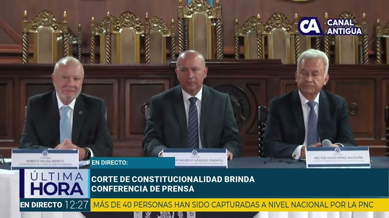 En vivo la conferencia de prensa de la Corte de Constitucionalidad