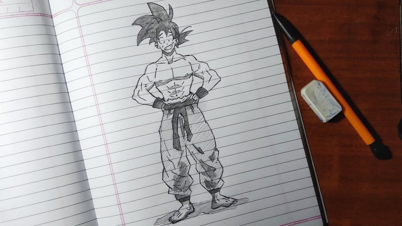 How To Draw Goku | Easy Anime Drawing | Step By Step | Dragon Ball |