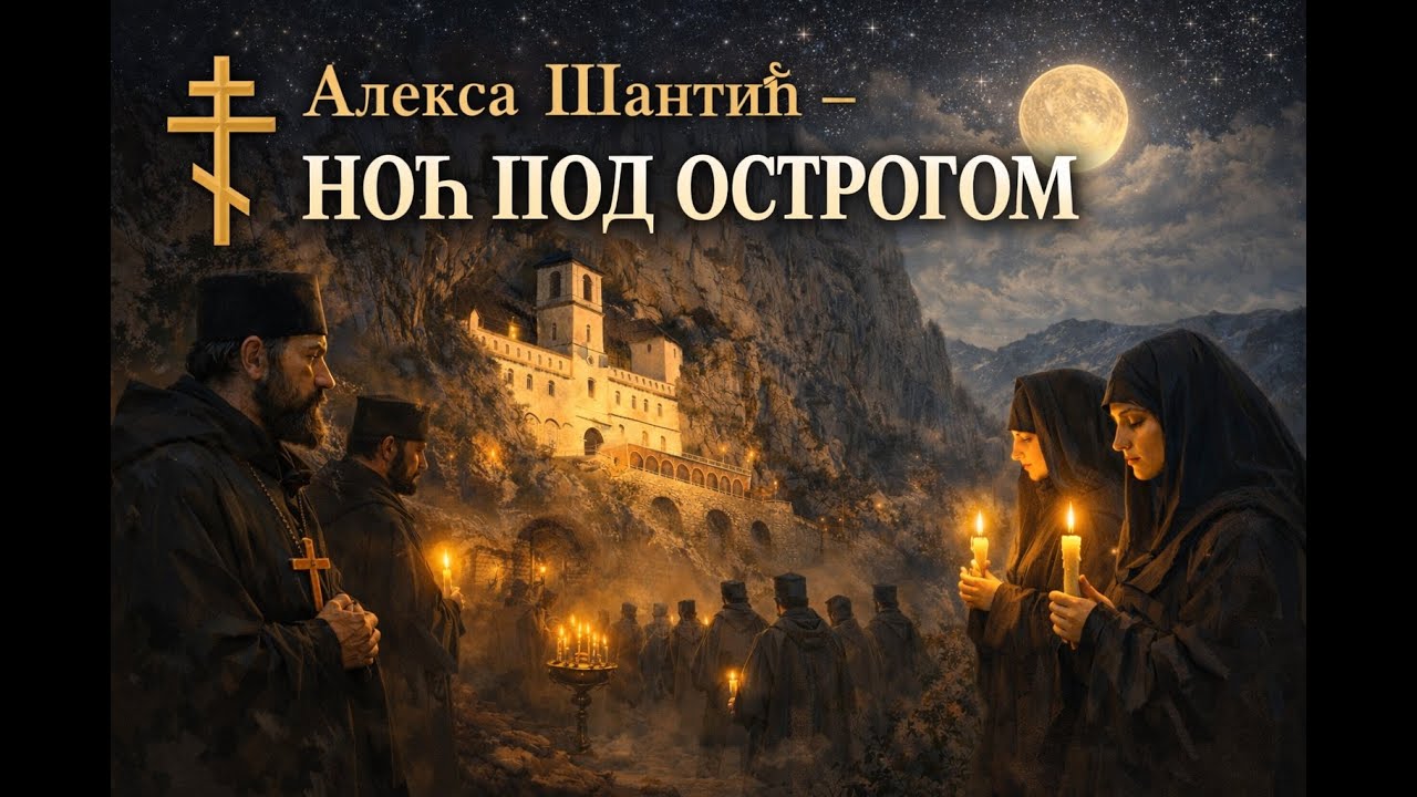Алекса Шантић – Ноћ под Острогом | Српска духовна поезија • Cinematic AI