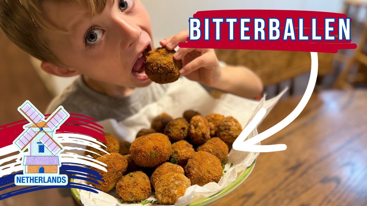 🇳🇱 American Kids Try Bitterballen | Food 176 of 1000