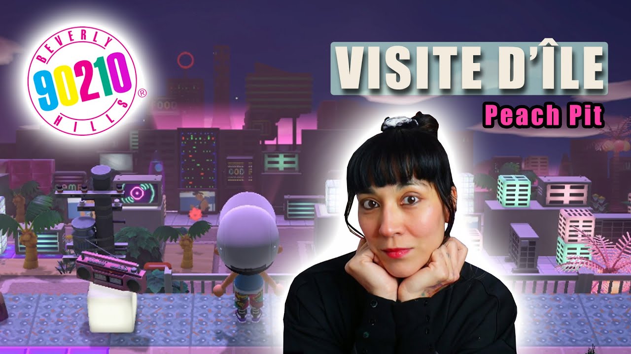 VISITE D’ÎLE 🌆 Peach Pit : une ville néon années 90 dans Animal Crossing