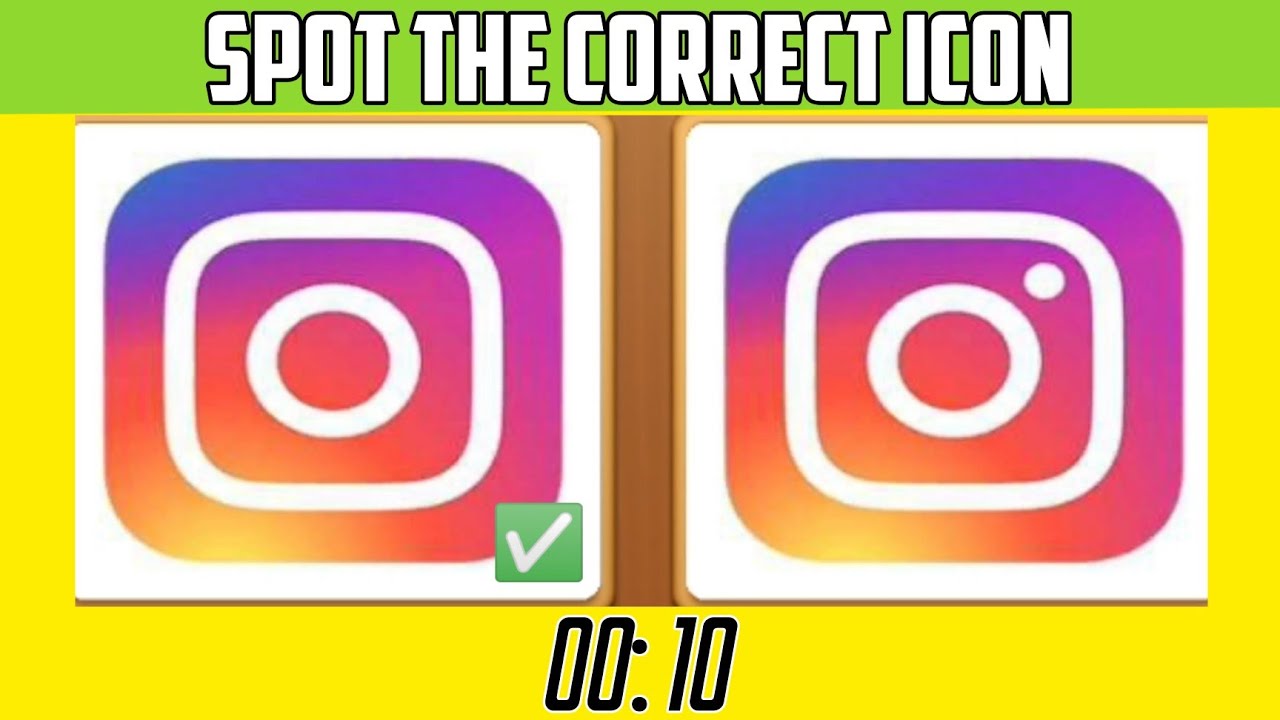 spot the correct icon / spot the difference / photographic memory test