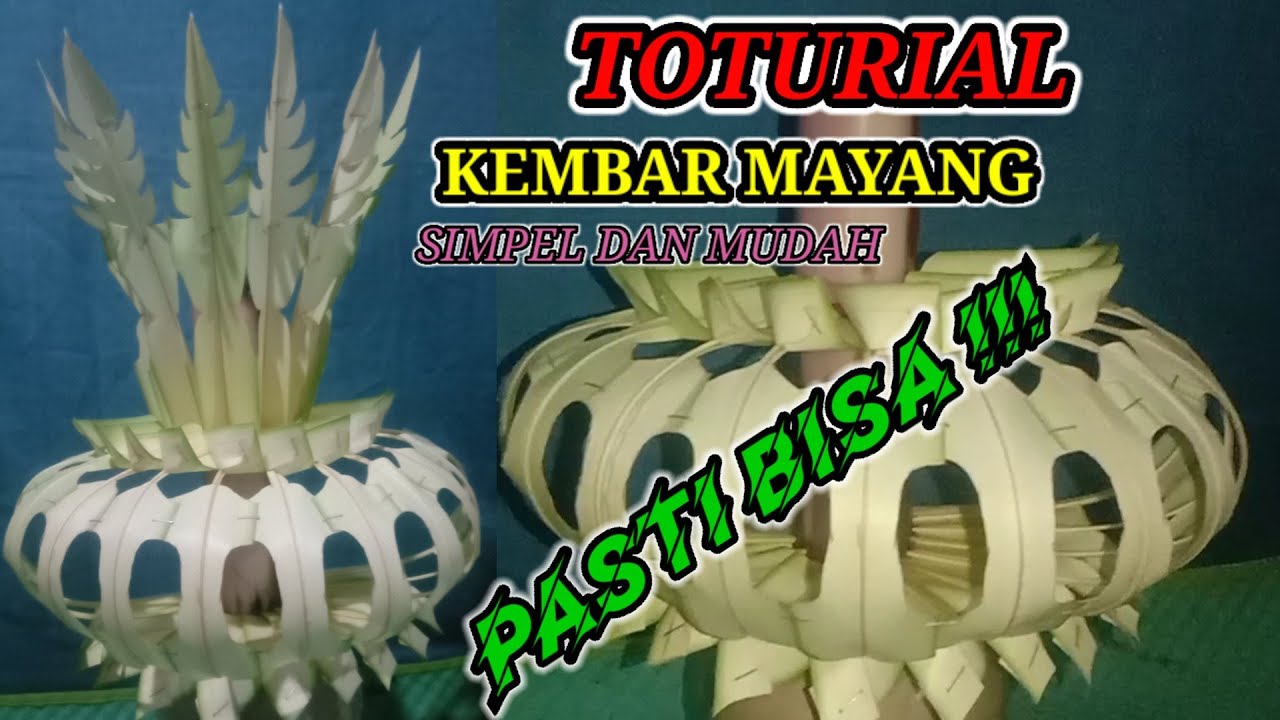 TOTURIAL CARA MEMBUAT KEMBAR MAYANG SIMPEL DAN MUDAH dari janur kelapa, coconut