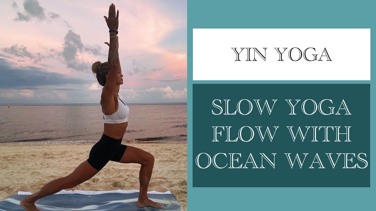 20-Minute Yin Yoga on the Beach 🌊 | Slow Yoga Flow with Ocean Waves