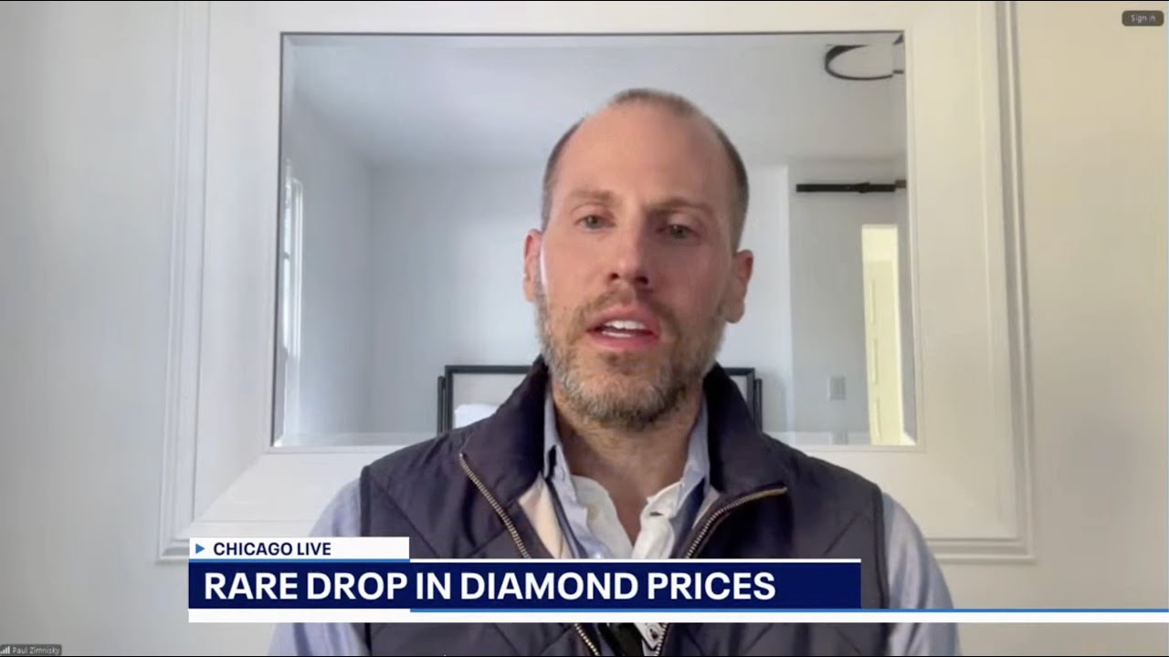 Paul Zimnisky live on Fox 32 Chicago news discussing reports of a De Beers price cut