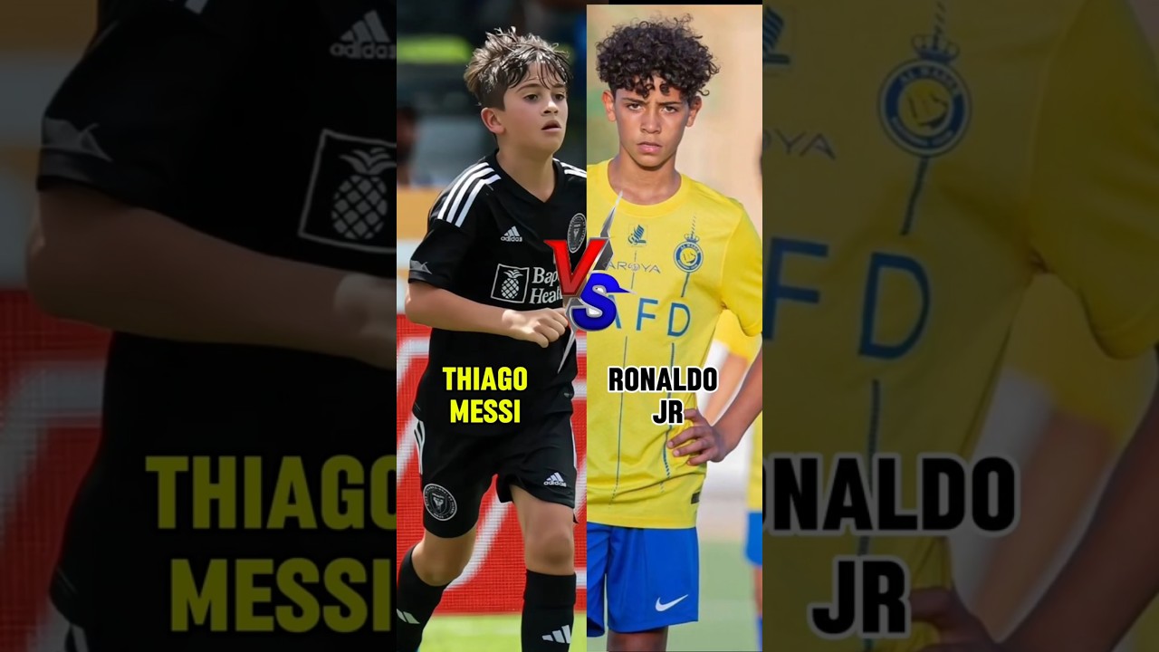 Ronaldo Jr vs Messi&rsquo;s Son Thiago ⚡ Who Wins? #shorts