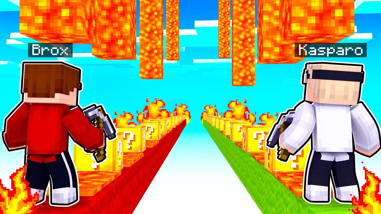 Das LAVA LUCKY BLOCK RACE (Minecraft)