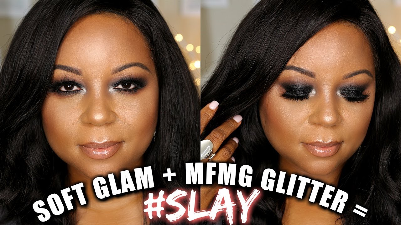 ✨GLITTER BLACK SMOKEY EYE  |  SLAY ALL DAY 💁🏽&zwj;♀️
