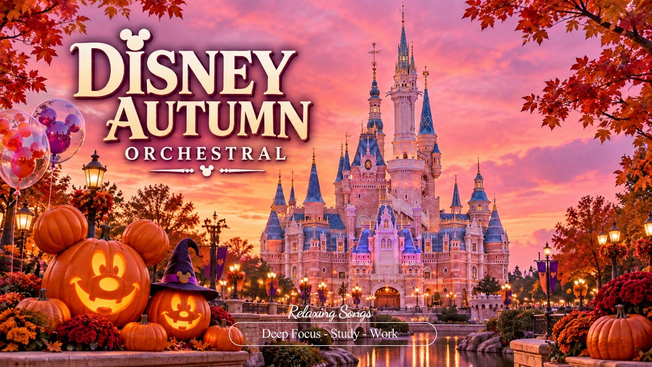 Осенняя оркестровая атмосфера Disney 🌇 Музыка для концентрации, работы и сна