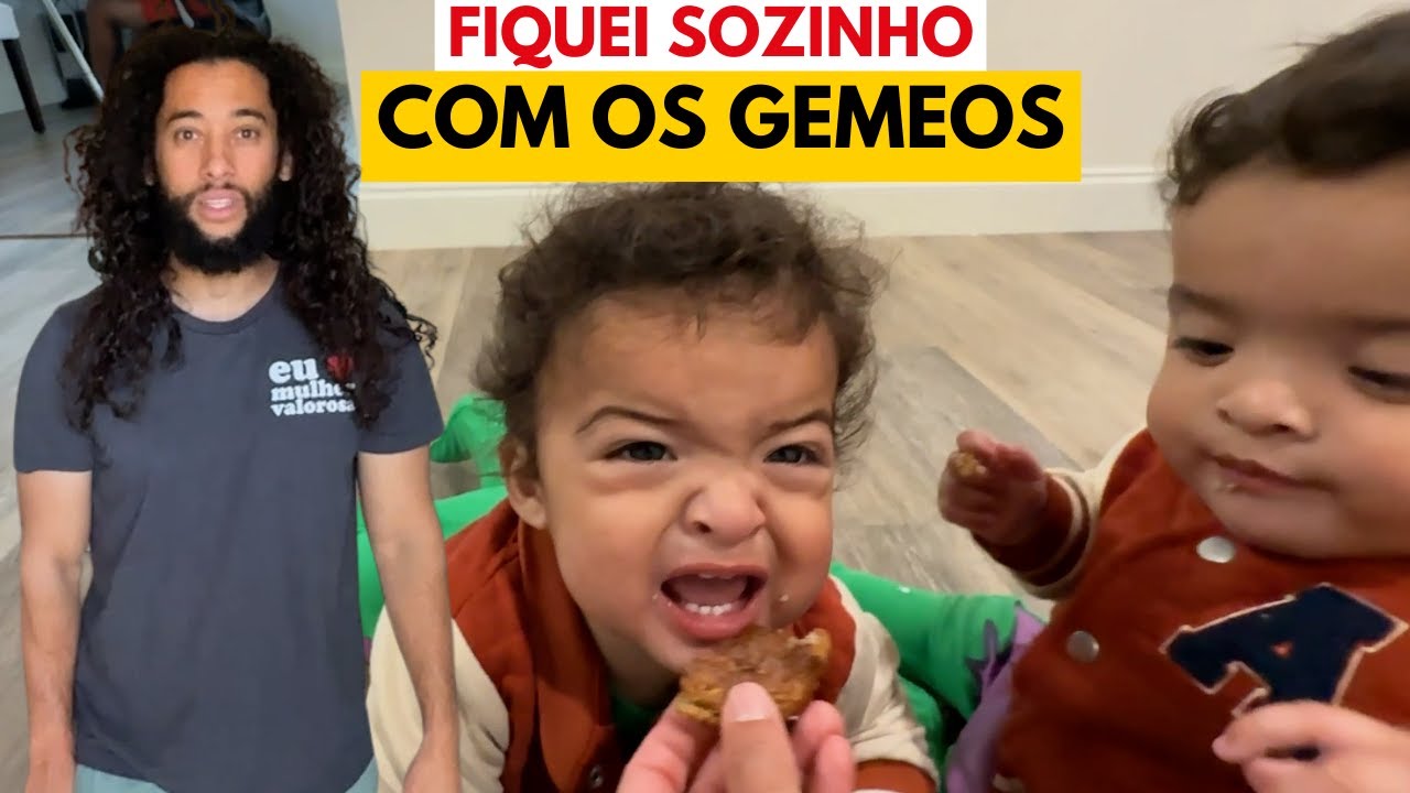 PAI FICA SOZINHO COM GEMEOS E MAE FOI NO SALAO