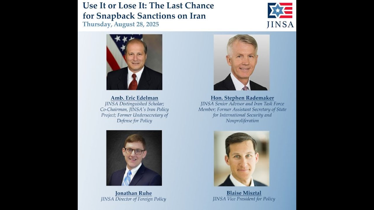 Use It or Lose It: The Last Chance for Snapback Sanctions on Iran