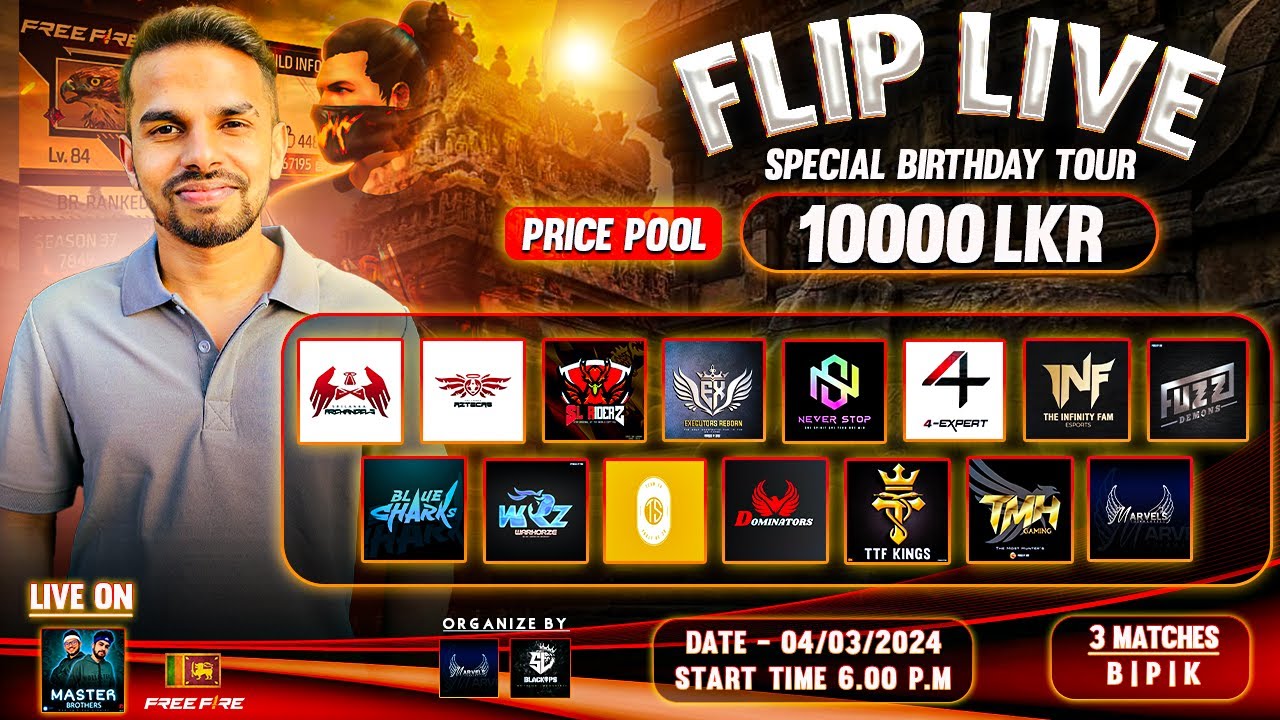 FLIP LIVE BIRTHDAY TOUR 🥰😎 | Free Fire | Master