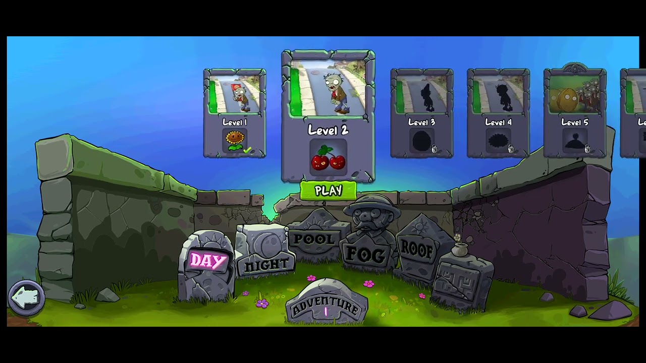 Dois níveis de pvz (PLANTS VS ZOMBIES)