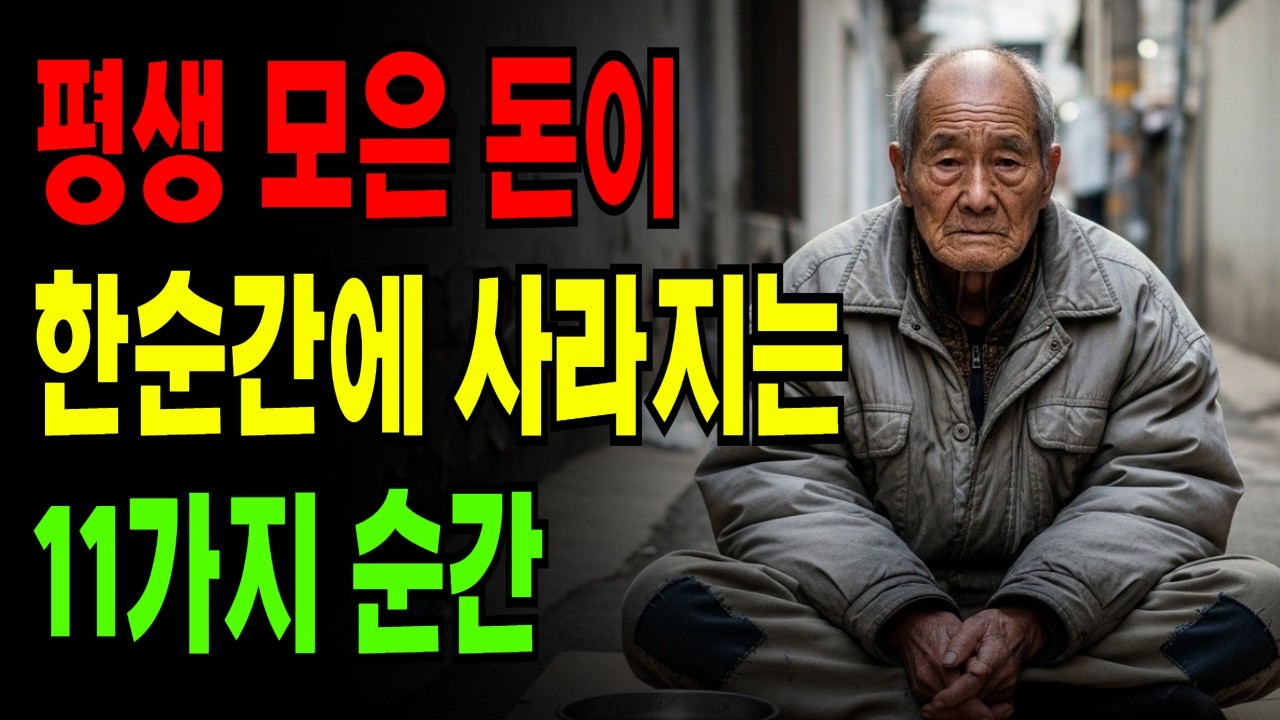평생 모은 돈이 한순간에 사라지는 11가지 순간