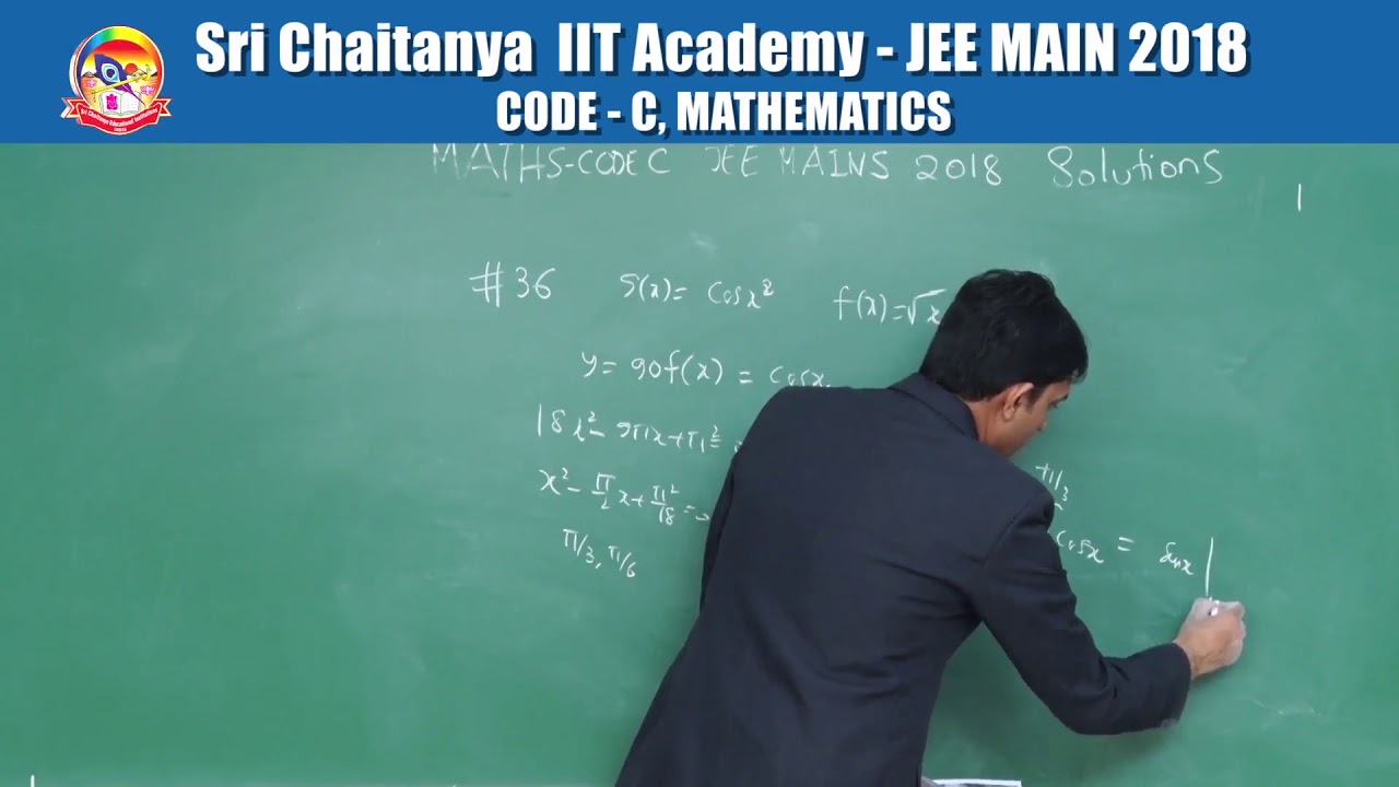 JEE MAIN 2018, Code C, Video Solution - Mathematics