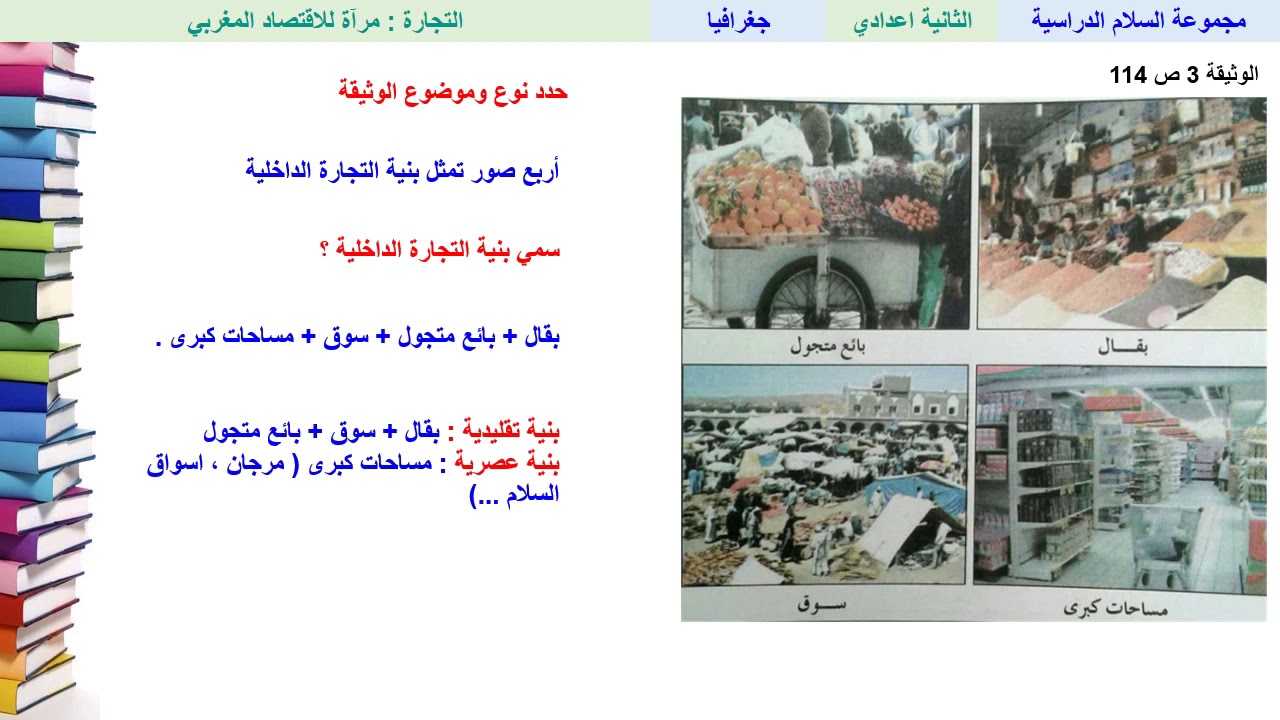التجارة  مرآة للاقتصاد المغربي - جغرافيا - الثانية ثانوي إعدادي