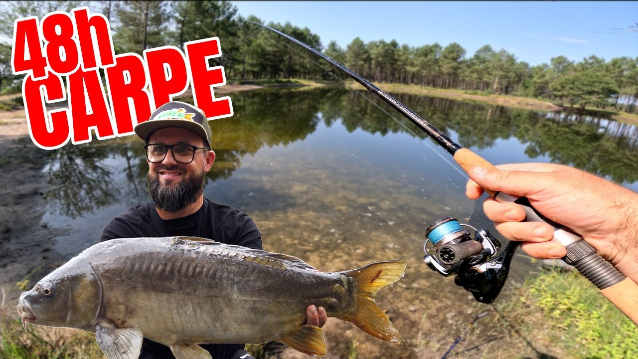 Je PÊCHE 2 jours la CARPE avec 3 TECHNIQUES INCROYABLES !