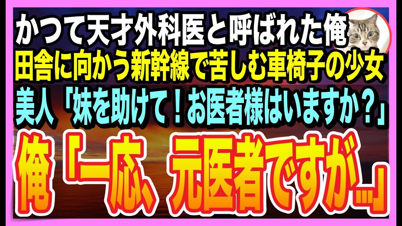 【感動する話】大病院の天才外科医だったことを隠して生きる俺。田舎に帰る新幹線の中で、車椅子の少女が突然苦しみだし、美人「妹を助けて！お客様の中にお医者様は？」➡︎俺が手を挙げるとまさか展開に【朗読】