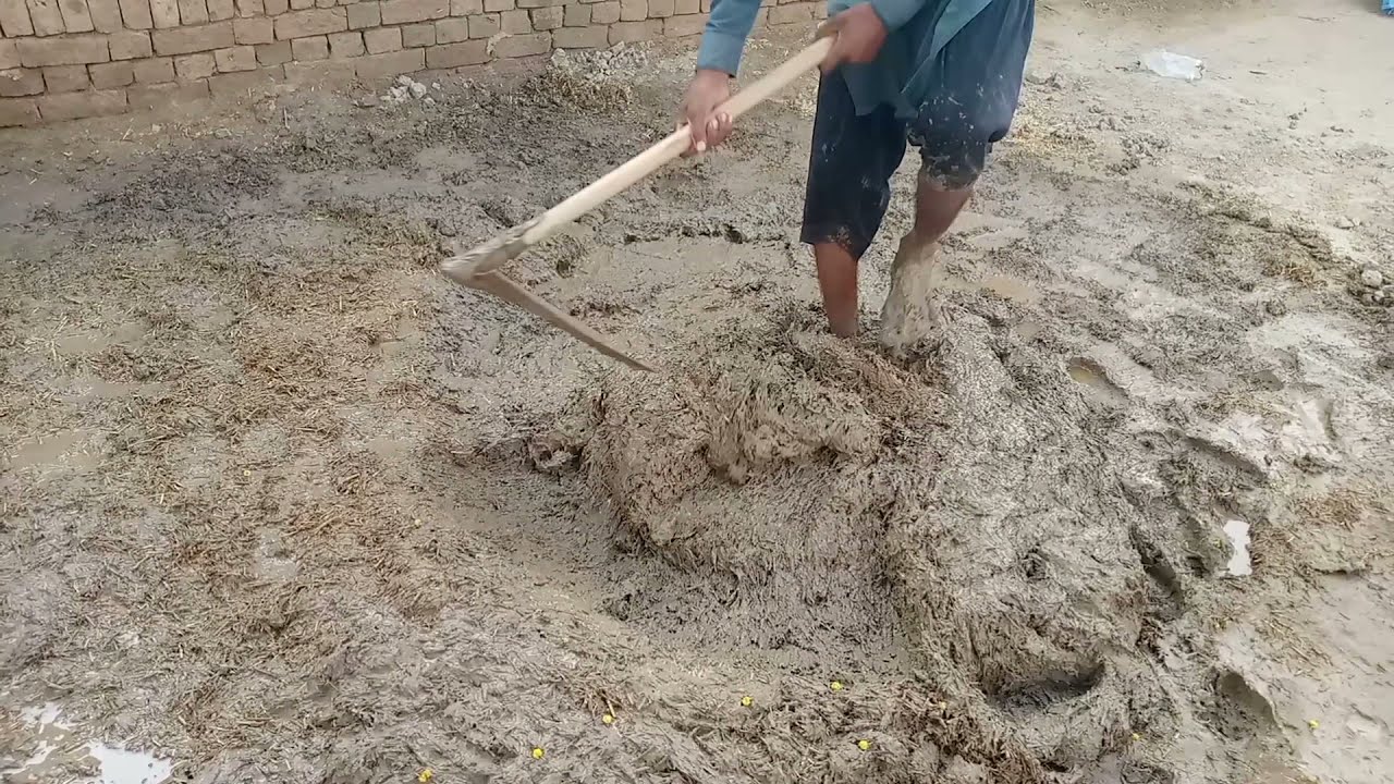 How to plster(lpai) mud houses in village