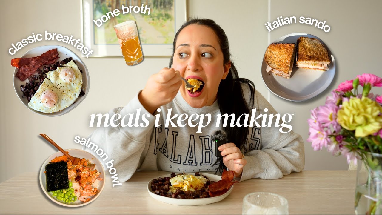 The Meals I Eat EVERY WEEK 🥑 (almost burned down my house...)