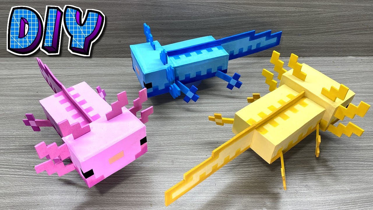 Como Fazer Axolote de Minecraft.
