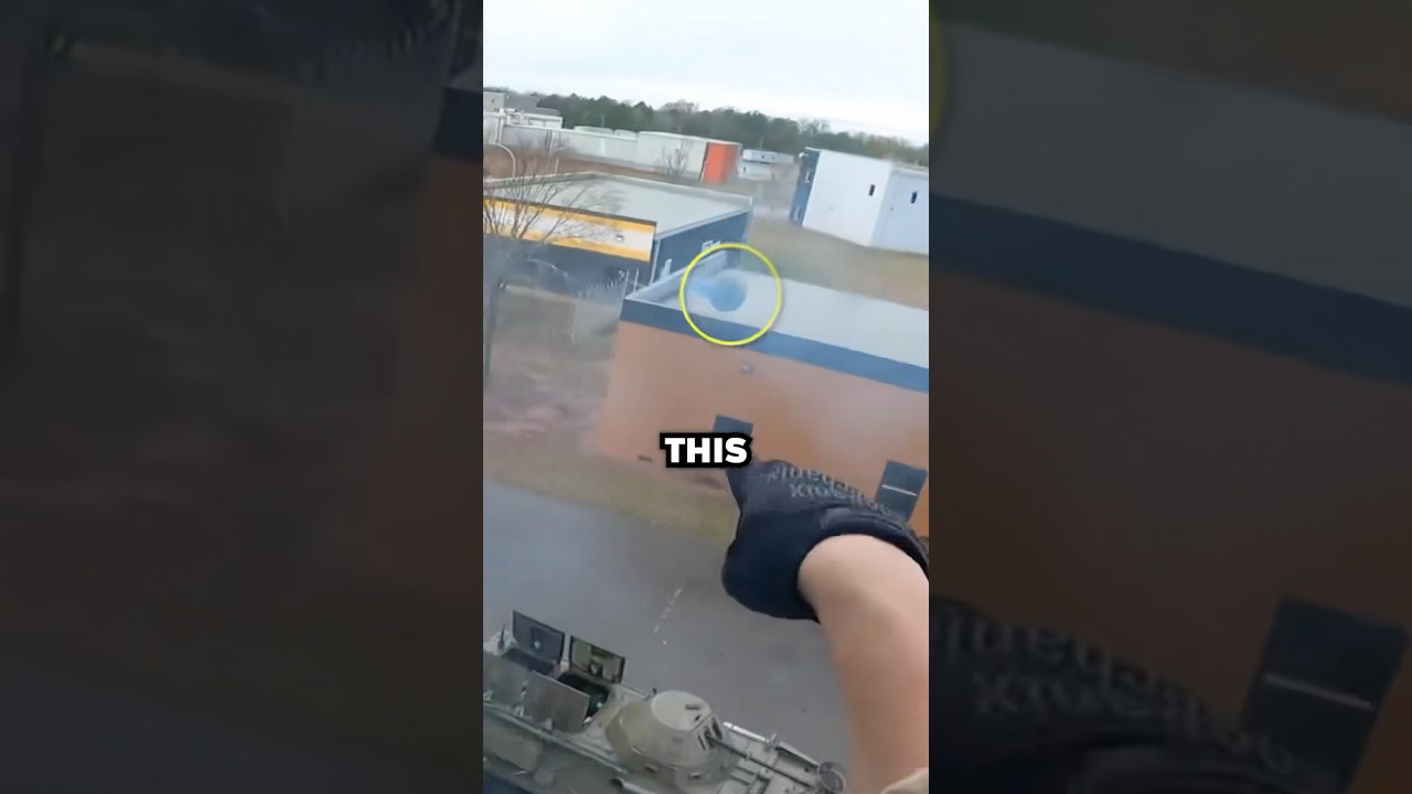 Guy Throws Airsoft Grenade Into TANK!